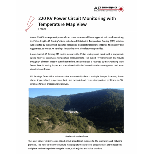 220 KV Power Circuit with Temperature Map View